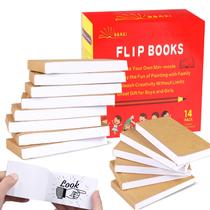Flip Book BBAXI - Pacote com 14 Unidades (840 Folhas/1680 Páginas) - 4,5 x 2,5 Polegadas