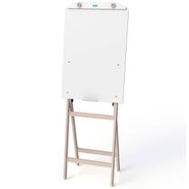 Flip Chart Em Madeira Lousa Quadro Branco Soft Carvalho Stalo