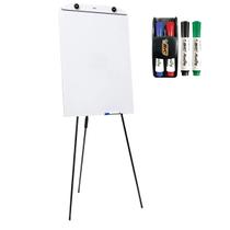 Flip Chart Quadro Branco 60x90cm Tripé Retrátil com 4 Marcadores e Apagador