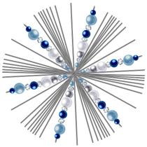 Floco de neve de metal Wire Hotop 48 peças de 15 cm, miçangas DIY Floco de neve de metal Wire Hotop 48 peças de 15 cm, miçangas DIY