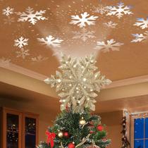 Floco de neve dourado iluminado diretamente pelo chapéu de árvore de Natal DG-Direct