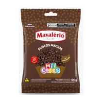 Flocos Chocolate Macio 120g Mavalério Para Decoração de Doces