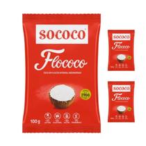 Flocos Coco Flococo Sococo Pacote Integral Desidratado Flocos Coco Flococo Sococo Pacote Integral Desidratado