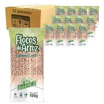 Flocos De Arroz Caramelizado Fibrasmil 100G (12 Pacotes)