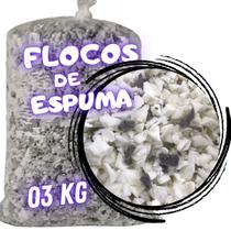 Flocos de Espuma 3Kg para enchimento de Puff Travesseiros Almofada Artesanatos Espuma Flocada