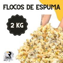 Flocos de Espuma triturada para enchimento de puffs e almofadas 2 kg Premiun Clara