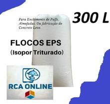 Flocos De Isopor 300 Litros Para Preenchimento Puffs - RCAISOPOR