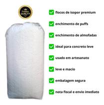 Flocos De Isopor Para Enchimento Puff 350 Litros Almofada