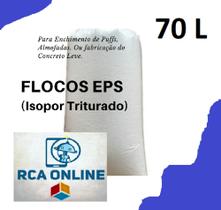Flocos de Isopor para Enchimento - Puff - Almofada - Concreto Leve 70 L