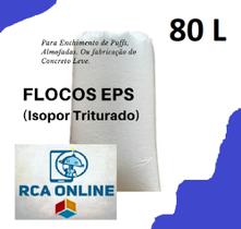 Flocos de Isopor para Enchimento - Puff - Almofada - Concreto Leve 80 L