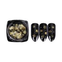 Flocos De Neve 3D Brancos De Natal, Glitter Metálico Para Unhas, Lantejoulas De Design Misto,