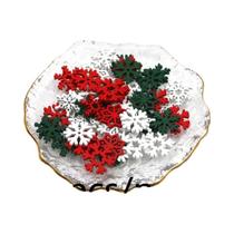 Flocos De Neve De Madeira Multicoloridos Para O Natal, 50 Peças, Formas Mistas, Pingentes Flocos De Neve De Madeira Multicoloridos Para O Natal, 50 Peças, Formas Mistas, Pingentes