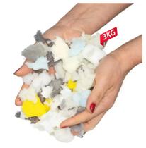 Flocos espuma para puffs e travesseiros 3Kg em flocos
