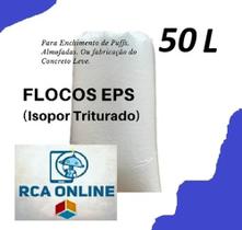 Flocos Isopor 50 L Para Enchimento Puffs - Almofadas - Concreto Leve - RCAISOPOR