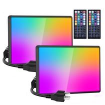 Flood Lights Olafus 120W RGB com controle remoto para Halloween, pacote com 2 Flood Lights Olafus 120W RGB com controle remoto para Halloween, pacote com 2