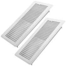Floor Register Howeall, 10 x 35 cm, aço pesado, pacote com 2 unidades, branco