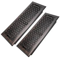 Floor Register Howeall, 10 x 35 cm, pacote com 2 unidades, bronze polido a óleo para caminhar