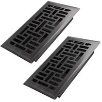 Floor Register Howeall 10x20cm, pacote com 2 unidades de alumínio, bronze polido a óleo