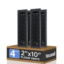 Floor Register Howeall 2x10 cm, pacote com 4 unidades, Heavy Duty Walkable