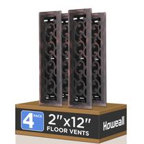 Floor Register Howeall 2x12 cm, pacote com 4, caminhável Bronze