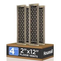 Floor Register Howeall 2x12 cm, pacote com 4 unidades, Heavy Duty Walkable