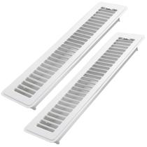 Floor Register Howeall 2x14 cm, pacote com 2 unidades, aço pesado, branco Floor Register Howeall 2x14 cm, pacote com 2 unidades, aço pesado, branco