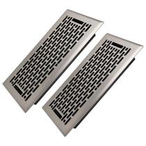 Floor Register Howeall 4x10 cm, pacote com 2 unidades, caminhável níquel acetinado