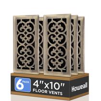 Floor Register Howeall 4x10 cm, pacote com 6 unidades, Heavy Duty Walkable