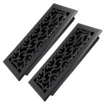 Floor Register Howeall, 4x12 cm, pacote com 2, caminhável - preto Floor Register Howeall, 4x12 cm, pacote com 2, caminhável - preto