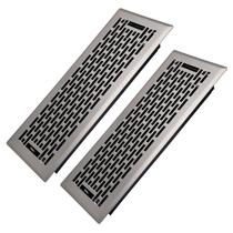 Floor Register Howeall 4x12 cm, pacote com 2 unidades, níquel acetinado para caminhar