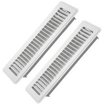Floor Register Howeall, pacote com 2, 5 x 30 cm, metal pesado, branco