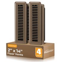 Floor Register HQZHQZ 5x36 cm Steel Brown, pacote com 4 Floor Register HQZHQZ 5x36 cm Steel Brown, pacote com 4