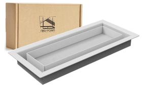 Floor Register NEUFORM 10x25 cm com tampa de ventilação de aço para bandeja