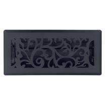 Floor Register Sierra Grates Floral Design 10x25cm preto
