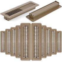 Floor Register Yaocom 12 peças de 5 x 30 cm de aço marrom com amortecedor
