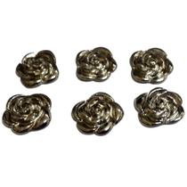 Flor aço prata Kit 22 - SOLARIUS ARTESANATO