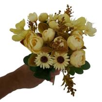 Flor artificial buquê camélia e margarida Flor artificial buquê camélia e margarida