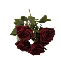 Flor artificial buquê com 5 rosas