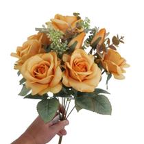 Flor artificial buquê rosas 9 ramos Flor artificial buquê rosas 9 ramos