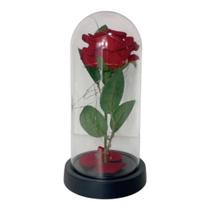 Flor Artificial Cupula 22cm com Led Rosa E Vermelho Flor Artificial Cupula 22cm com Led Rosa E Vermelho