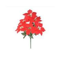 Flor Artificial de Natal Bico Papagaio Aveludado Vermelho 46cm Natal Formosinha - DEA