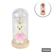 Flor Artificial E Urso Na Cupula 21cm Com Led Sortido Unidade Flor Artificial E Urso Na Cupula 21cm Com Led Sortido Unidade