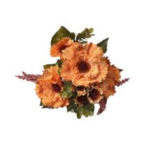 Flor Artificial Gerbera Com 7 Cabeças, Planta De Simulação Para Decoração De Casa E Casamento