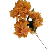 Flor Artificial Hortênsia Laranja Haste Flor Artificial Hortênsia Laranja Haste