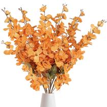 Flor artificial INSUNSIX Delphinium Silk Larkspur x6 Orange