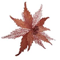 Flor Artificial Natal Poinsétia Rose Gold 50cm 50cm Flor Artificial Natal Poinsétia Rose Gold 50cm 50cm