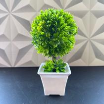 Flor artificial planta de plástico decorativa com vaso verde mini árvore banheiro cozinha escritório redondo arvore