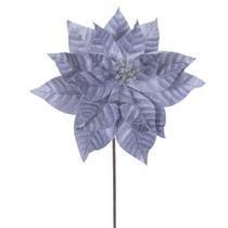 Flor Artificial Poinsettia de Estaño Vickerman 21,5 cm (Paquete de 6)