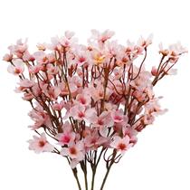 Flor artificial Uieke Cherry Blossom Silk Peach 4 unidades rosa