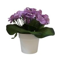 Flor Artificial Violeta C/ Pote Plástico